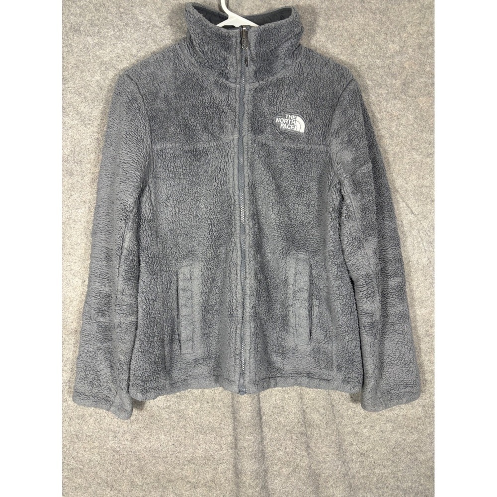 The North Face Womens Reversible Mossbud Swirl Fleece Jacket Grey Medium M